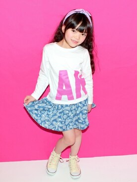 「アイテム（Tシャツ/カットソー）」を使った、ANAP KIDS Officialさん（キッズ・110cm）の冬コーディネート