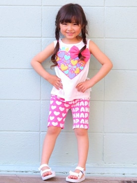 「アイテム（タンクトップ）」を使った、ANAP KIDS Officialさん（キッズ・110cm）の春コーディネート