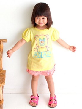「リップ」｜ANAP KIDS Officialさん（キッズ・110cm）の春コーディネート