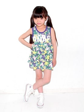 「ボタニカル」｜ANAP KIDS Officialさん（キッズ・110cm）の夏コーディネート