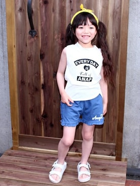 「ロング」｜ANAP KIDS Officialさん（キッズ・110cm）の夏コーディネート