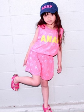 「アイテム（タンクトップ）」を使った、ANAP KIDS Officialさん（キッズ・110cm）の夏コーディネート