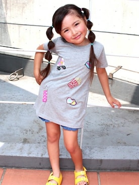 「アイテム（ワンピース/ドレス）」を使った、ANAP KIDS Officialさん（キッズ・110cm）の夏コーディネート