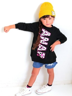 「アイテム（ワンピース/ドレス）」を使った、ANAP KIDS Officialさん（キッズ・110cm）の秋コーディネート