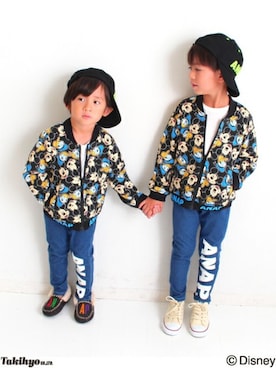 「アイテム（ブルゾン）」を使った、ANAP KIDS Officialさん（キッズ・110cm）の秋コーディネート