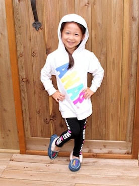 「アイテム（ワンピース）」を使った、ANAP KIDS Officialさん（キッズ・110cm）の秋コーディネート