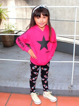 「アイテム（パーカー）」を使った、ANAP KIDS Officialさん（キッズ・110cm）の秋コーディネート