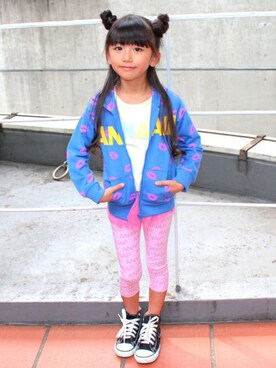 「リップ」｜ANAP KIDS Officialさん（キッズ・110cm）の秋コーディネート