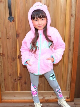 「アイテム（ブルゾン）」を使った、ANAP KIDS Officialさん（キッズ・110cm）の秋コーディネート