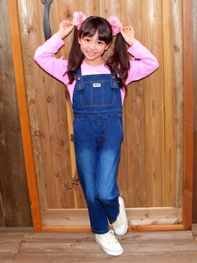 「アイテム（オールインワン・サロペット）」を使った、ANAP KIDS Officialさん（キッズ・110cm）の秋コーディネート