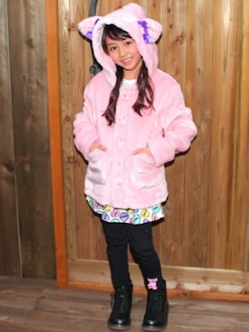 「アイテム（その他アウター）」を使った、ANAP KIDS Officialさん（キッズ・110cm）の秋コーディネート