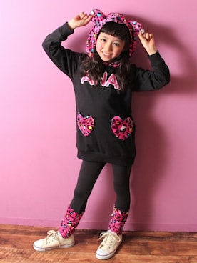 「アイテム（ワンピース/ドレス）」を使った、ANAP KIDS Officialさん（キッズ・110cm）の冬コーディネート
