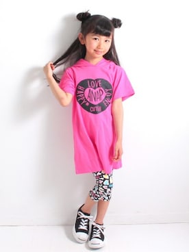 「アイテム（パーカー）」を使った、ANAP KIDS Officialさん（キッズ・110cm）の春コーディネート