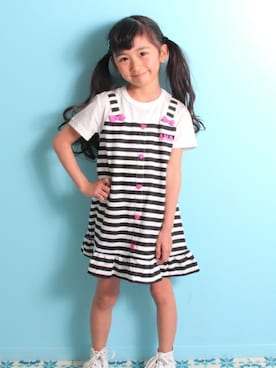 「アイテム（ワンピース/ドレス）」を使った、ANAP KIDS Officialさん（キッズ・110cm）の春コーディネート