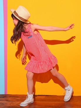 「アイテム（ワンピース/ドレス）」を使った、ANAP KIDS Officialさん（キッズ・110cm）の夏コーディネート