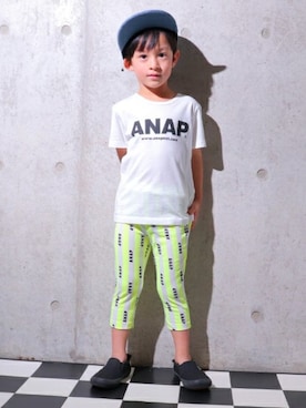 「アイテム（レッグウェア）」を使った、ANAP KIDS Officialさん（キッズ・110cm）の夏コーディネート