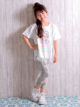 「アイテム（レッグウェア）」を使った、ANAP KIDS Officialさん（キッズ・110cm）の夏コーディネート