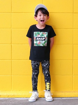 「アイテム（レッグウェア）」を使った、ANAP KIDS Officialさん（キッズ・110cm）の夏コーディネート