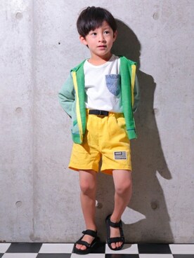 「アイテム（パーカー）」を使った、ANAP KIDS Officialさん（キッズ・110cm）の夏コーディネート