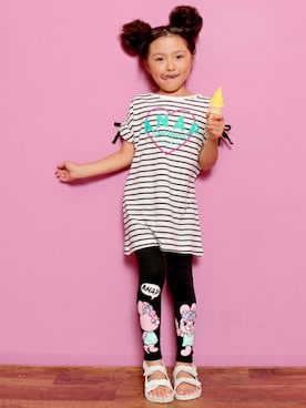 「アイテム（レッグウェア）」を使った、ANAP KIDS Officialさん（キッズ・110cm）の夏コーディネート