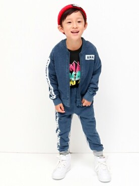 「アイテム（ブルゾン）」を使った、ANAP KIDS Officialさん（キッズ・110cm）の秋コーディネート