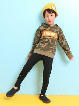 「アイテム（レッグウェア）」を使った、ANAP KIDS Officialさん（キッズ・110cm）の冬コーディネート