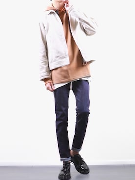 「URBAN RESEARCH（アーバンリサーチ）のアイテム（その他シューズ）」を使った、ぼーんさん（メンズ・178cm）の秋コーディネート