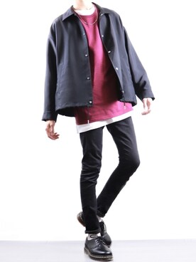 「オシャレパッソ」｜「アイテム（ブルゾン）」を使った、ぼーんさん（メンズ・178cm）の秋コーディネート