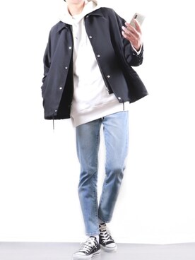 ライダースジャケットを使った ローカットスニーカー のメンズ人気ファッションコーディネート Wear