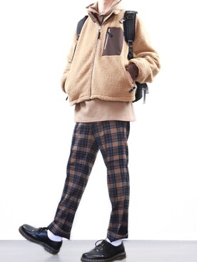 「KONVINI（コンビニ）のアイテム」を使った、ぼーんさん（メンズ・178cm）の冬コーディネート