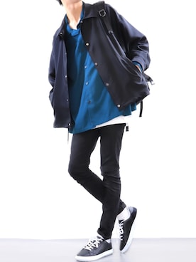 「MAKAVELIC（マキャベリック）のアイテム（バックパック/リュック）」を使った、ぼーんさん（メンズ・178cm）の春コーディネート