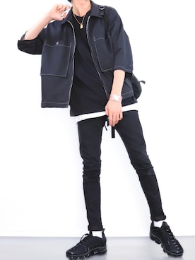 「ハイテクスニーカー」｜ぼーんさん（メンズ・178cm・20代）の夏コーディネート
