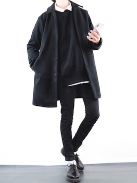 「アイテム（ステンカラーコート）」を使った、ぼーんさん（メンズ・178cm・20代）の秋コーディネート