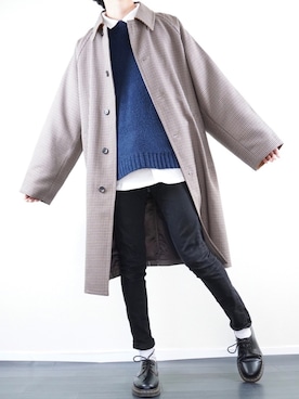 「アイテム（ステンカラーコート）」を使った、ぼーんさん（メンズ・178cm・20代）の秋コーディネート
