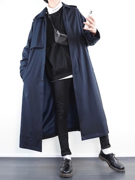 「アイテム（ステンカラーコート）」を使った、ぼーんさん（メンズ・178cm・20代）の秋コーディネート