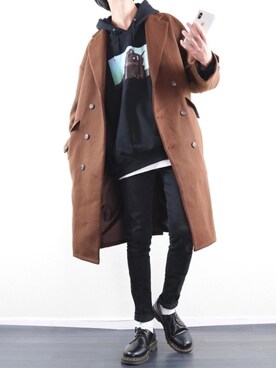 「メルトン」｜「アイテム（その他）」を使った、ぼーんさん（メンズ・178cm）の秋コーディネート