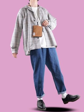 「BASQUE magenta（バスクマゼンタ）のアイテム（スウェット）」を使った、ぼーんさん（メンズ・178cm）の冬コーディネート