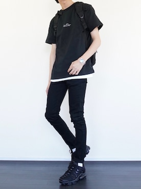 「ハイテクスニーカー」｜ぼーんさん（メンズ・178cm・20代）の春コーディネート