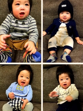 つよぽんさん（キッズ・80cm）の冬コーディネート