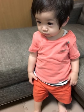 「キッスコーデ」｜「アイテム（その他）」を使った、つよぽんさん（キッズ・80cm）の春コーディネート
