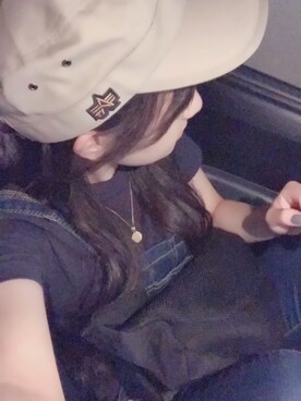 「※ALPHA（アルファ）のアイテム（キャップ）」を使った、Picoさん（レディース・148cm）の夏コーディネート