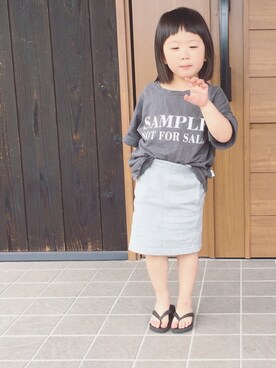 「アイテム（スカート）」を使った、norisanchi710 さん（キッズ・90cm）の春コーディネート