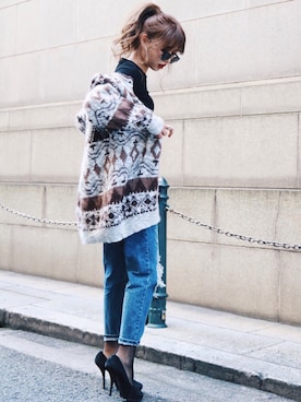 「DRIES VAN NOTEN（ドリスヴァンノッテン）のアイテム」を使った、Akaneさん（レディース・163cm）の冬コーディネート
