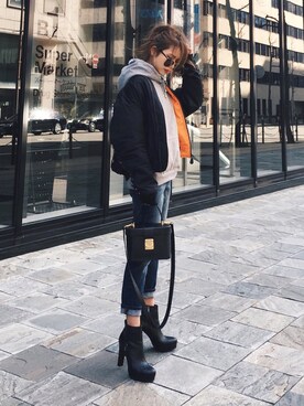 「G.V.G.V.（ジーヴィージーヴィー）のアイテム（ジャケット/アウター）」を使った、Akaneさん（レディース・163cm）の春コーディネート