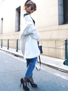 「DRIES VAN NOTEN（ドリスヴァンノッテン）のアイテム（シューズ）」を使った、Akaneさん（レディース・163cm）の春コーディネート