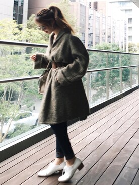 「STUDIOUS（ステュディオス）のアイテム（スニーカー）」を使った、Akaneさん（レディース・163cm）の春コーディネート