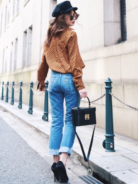 「DRIES VAN NOTEN（ドリスヴァンノッテン）のアイテム（シューズ）」を使った、Akaneさん（レディース・163cm）の春コーディネート
