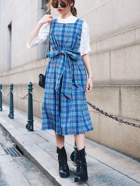 「Saint Laurent（サンローラン）のアイテム」を使った、Akaneさん（レディース・163cm）の春コーディネート