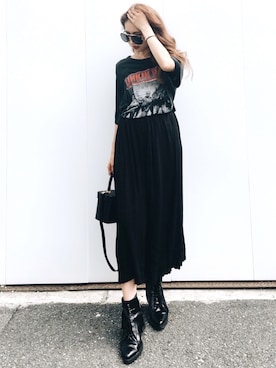「NINE（ナイン）のアイテム」を使った、Akaneさん（レディース・163cm）の夏コーディネート
