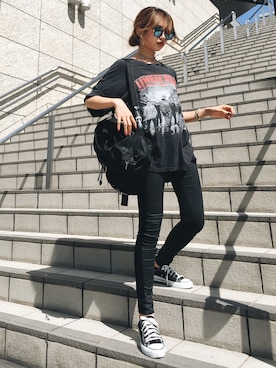 「rag & bone（ラグアンドボーン）のアイテム（パンツ）」を使った、Akaneさん（レディース・163cm）の夏コーディネート